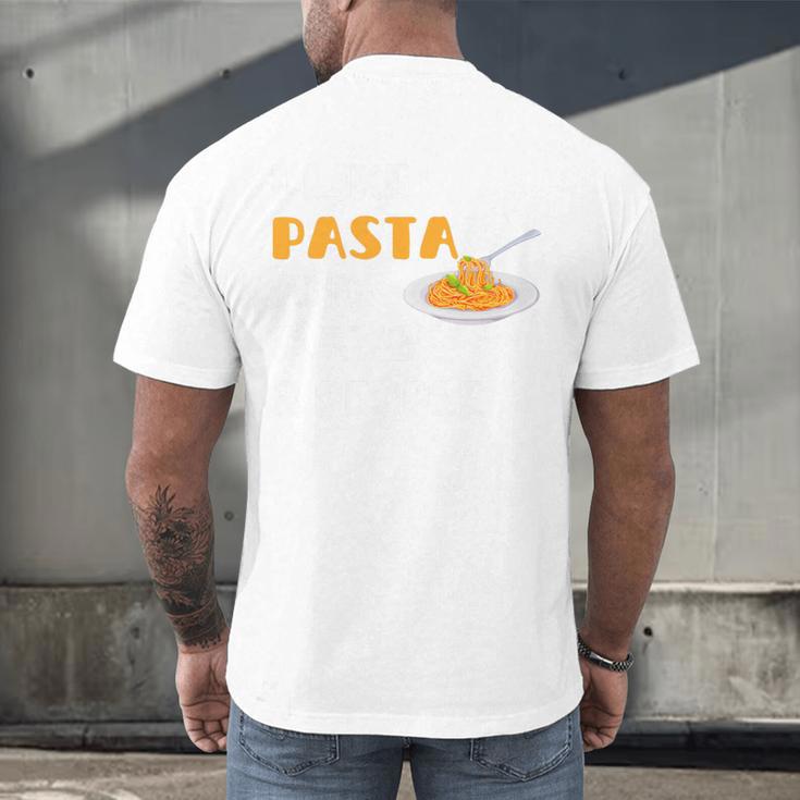 I Like Pasta And Maybe 3 People Introvert Foodie Premium Men's Back Print T-Shirt I Like Pasta And Maybe 3 People Introvert Foodie Premium Men's Back Print T-Shirt