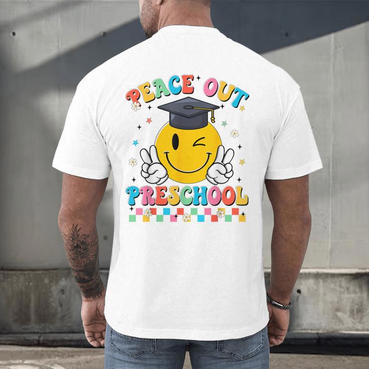 Peace Out Preschool Graduation Last Day Teachers Boys Girls Men's Back Print T-Shirt