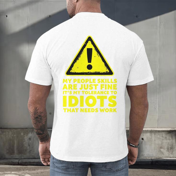 My People Skills Are Just Fine Sarcastic Introvert Premium Tri-Blend Men's Back Print T-Shirt My People Skills Are Just Fine Sarcastic Introvert Premium Tri-Blend Men's Back Print T-Shirt