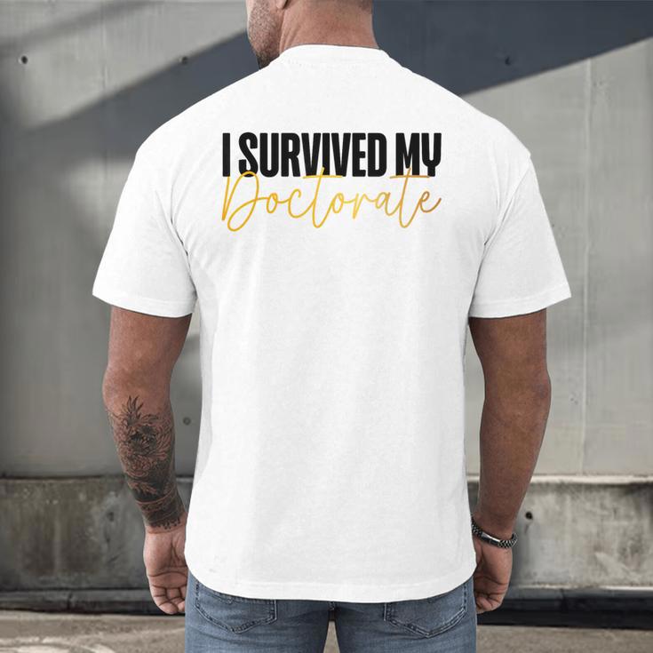 Phd Graduation Doctorate Degree Dissertation Masteral Grad Men's Back Print T-Shirt