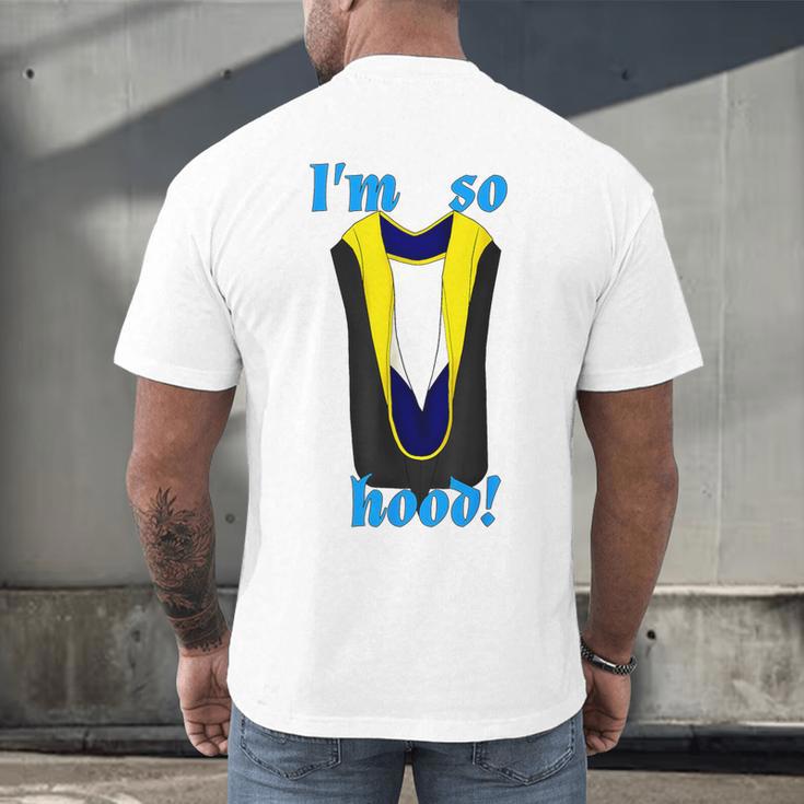 PhD Hood Graduation Shirt Doctorate Degree Doctoral Men's Back Print T-Shirt