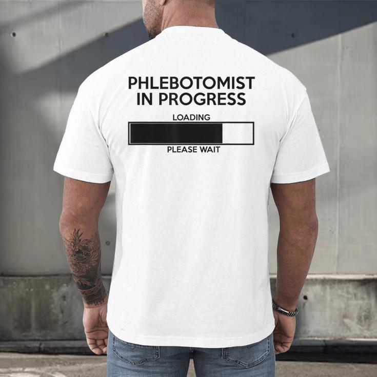 Phlebotomist In Progress Phlebotomy School Graduation Men's Back Print T-Shirt