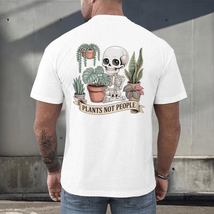 Plant Introvert Gardener Houseplant Botanical Women Men Kids Men's Back Print T-Shirt