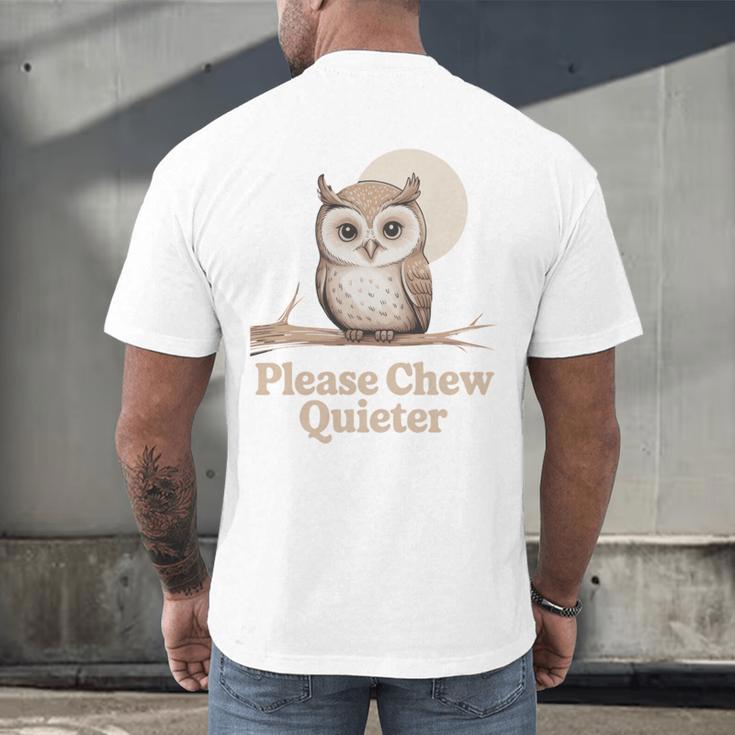 Please Chew Quieter Introvert Christmas Bird Lover Men's Back Print T-Shirt