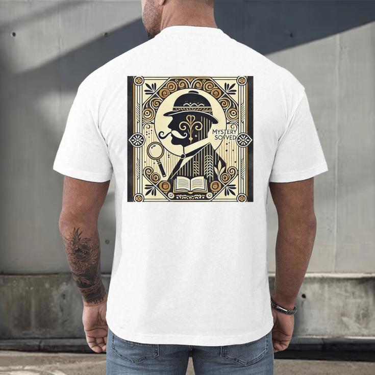 Poirot Mystery Books Vintage Detective Premium Tri-Blend Men's Back Print T-Shirt Poirot Mystery Books Vintage Detective Premium Tri-Blend Men's Back Print T-Shirt