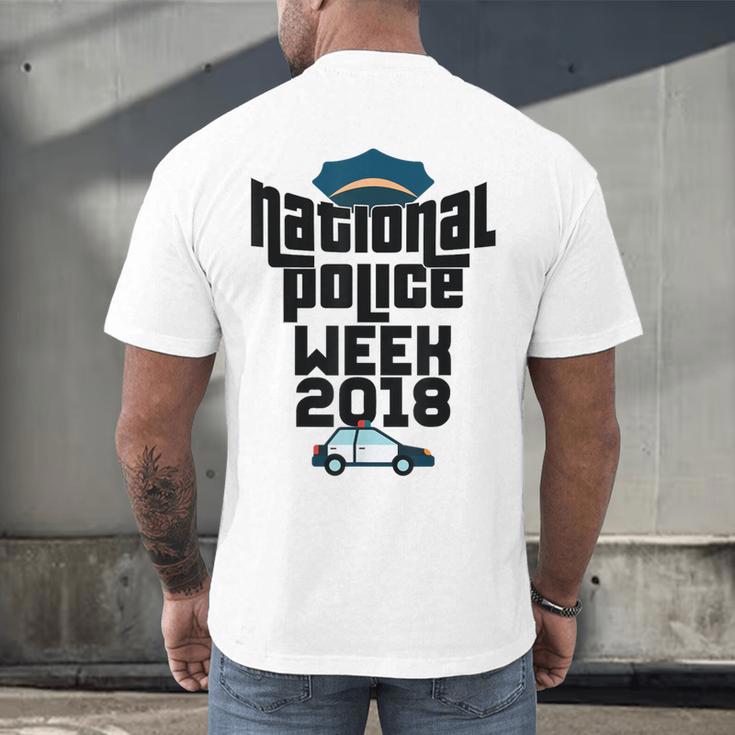 Police Officer National Week T-Shirt Graduation 2018 Men's Back Print T-Shirt