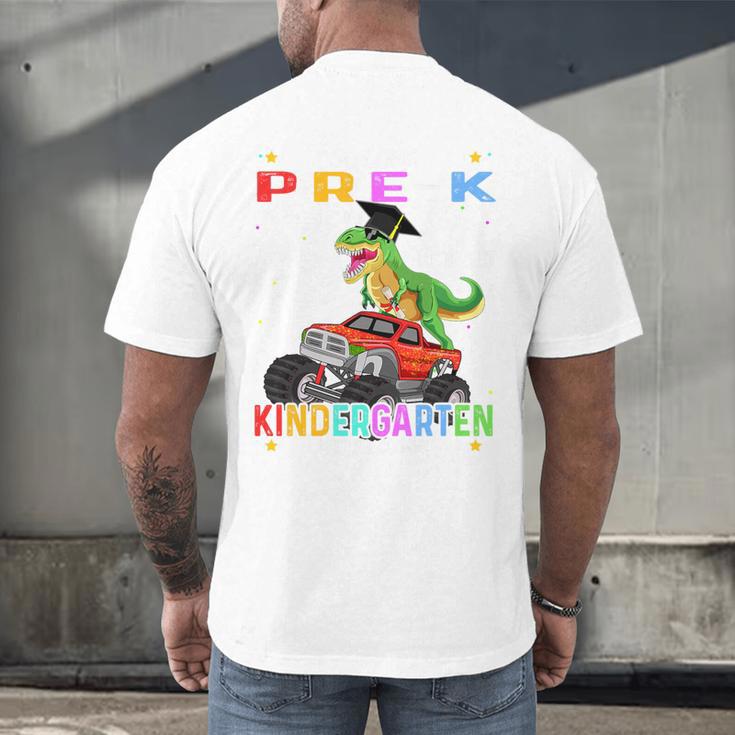 Pre k Graduation 2025 Pre-k Kindergarten Graduate Dinosaur Premium Tri-Blend Men's Back Print T-Shirt