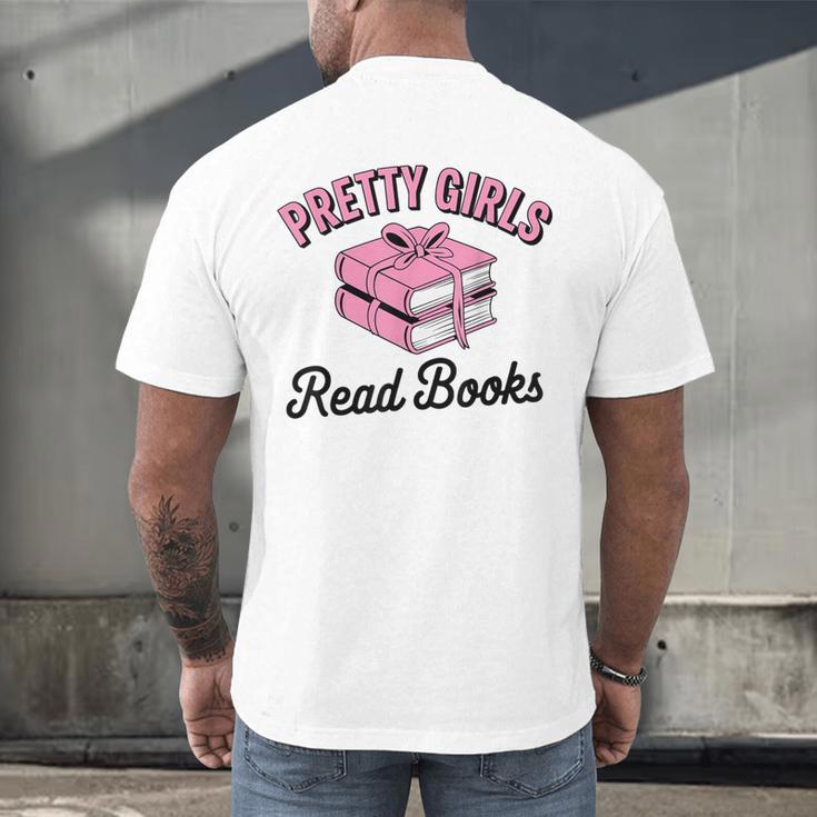Pretty Girls Read Books Bookworm Book Lover Teacher Men's Back Print T-Shirt Pretty Girls Read Books Bookworm Book Lover Teacher Men's Back Print T-Shirt