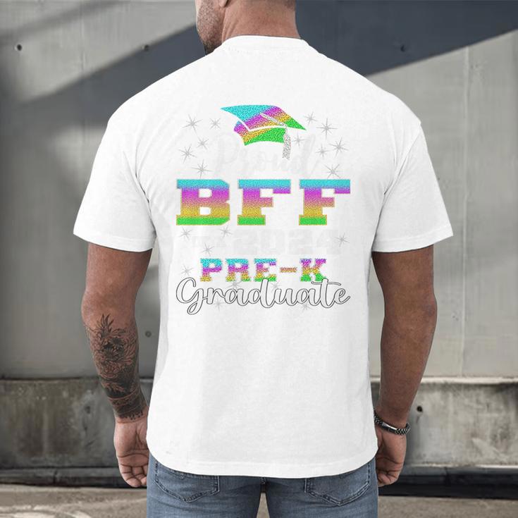 Proud Bff Of PreK School Graduate 2024 Graduation Bff Premium Men's Back Print T-Shirt