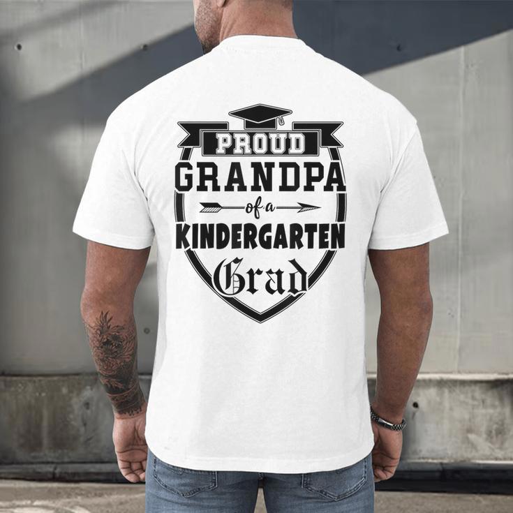 Proud Grandpa Of a Kindergarten Grad Graduation Shirt Men's Back Print T-Shirt