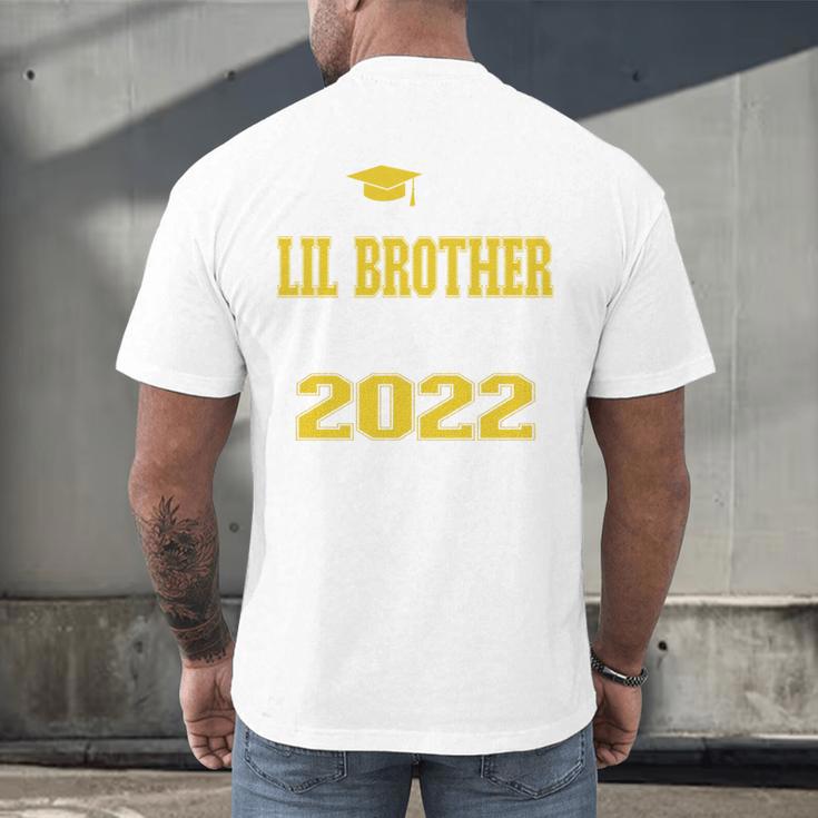 Proud Little Brother Of 2022 Graduate Class 2022 Graduation Men's Back Print T-Shirt