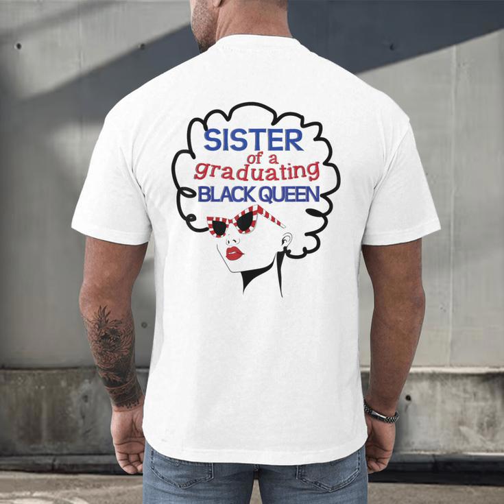 Proud Sister Queen Graduation Shirt African American Men's Back Print T-Shirt