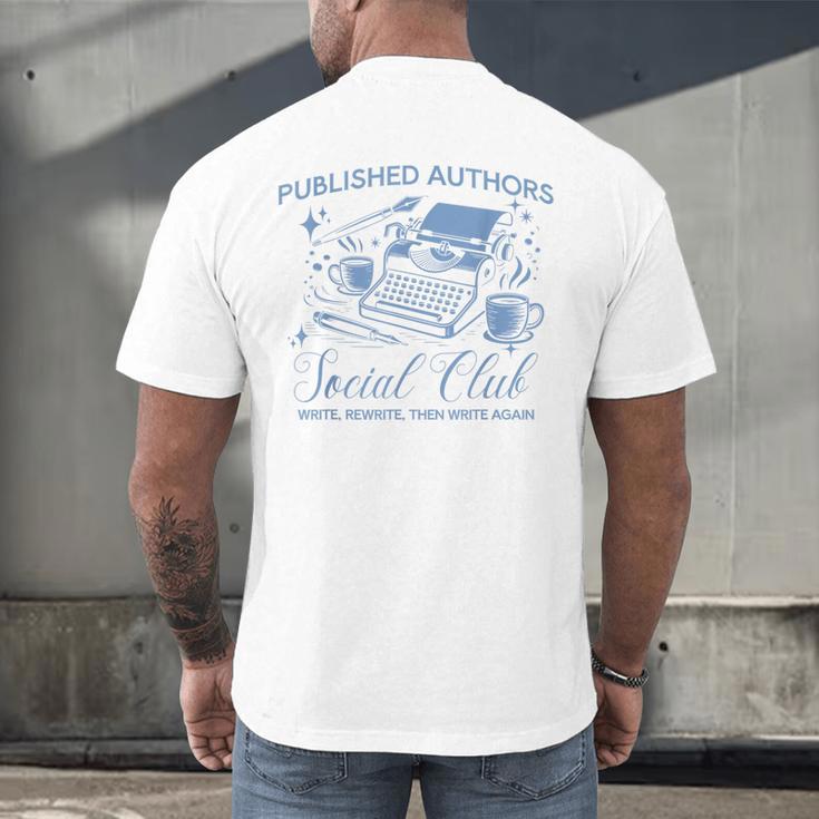Published Authors Social Club Women Vintage Poet Book Writer Men's Back Print T-Shirt Published Authors Social Club Women Vintage Poet Book Writer Men's Back Print T-Shirt