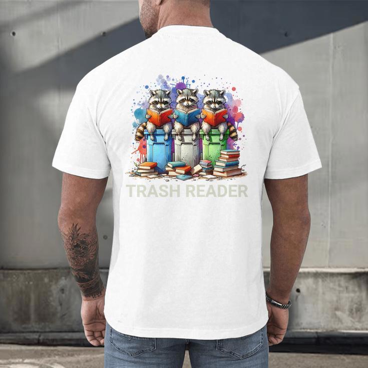Racoons Trash Reader Book Lover Romantic Novels Premium Men's Back Print T-Shirt