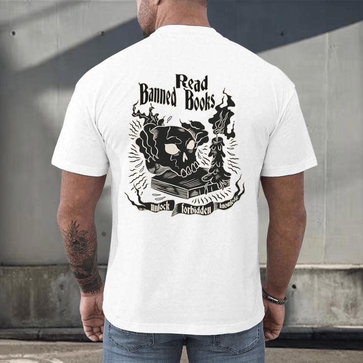Read Banned Books Unlock Forbidden Knowledge Men's Back Print T-Shirt Read Banned Books Unlock Forbidden Knowledge Men's Back Print T-Shirt