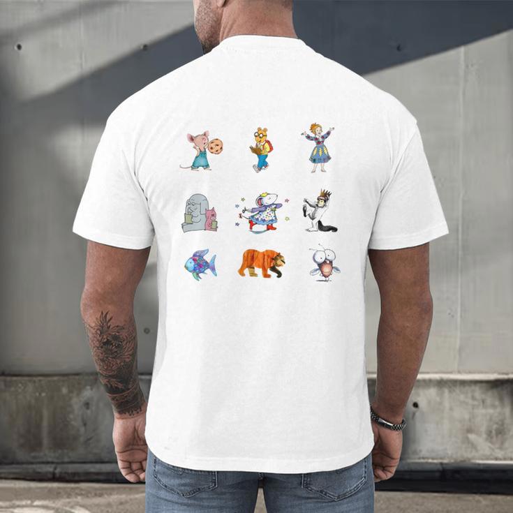 Read Book Characters I Can Do Hard Things Back To School Men's Back Print T-Shirt Read Book Characters I Can Do Hard Things Back To School Men's Back Print T-Shirt