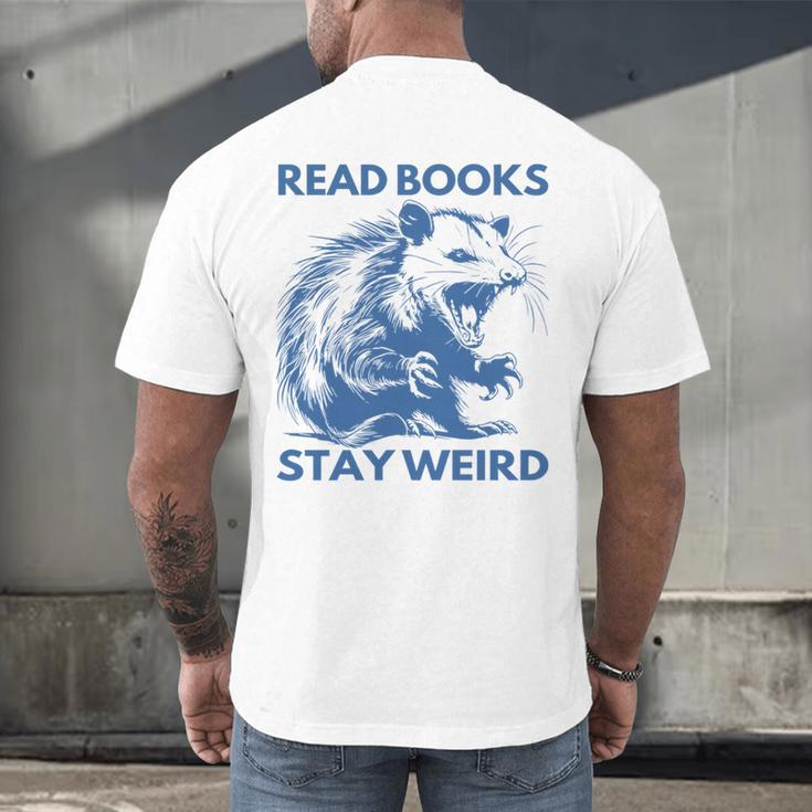 Read Books Stay Weird Men's Back Print T-Shirt
