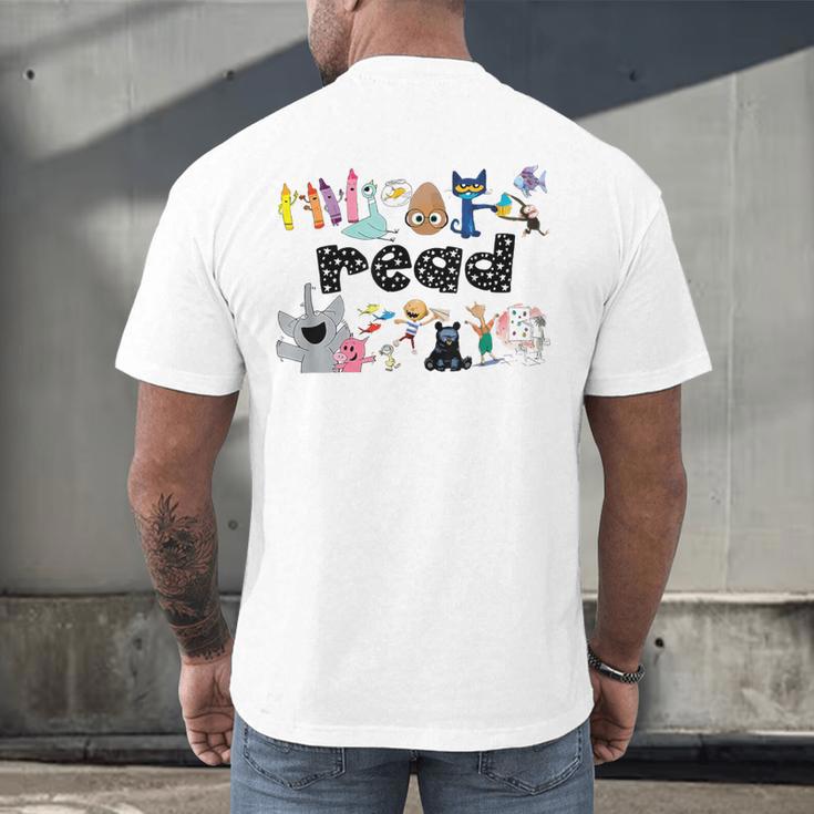 Read Children's Books Teacher Men's Back Print T-Shirt Read Children's Books Teacher Men's Back Print T-Shirt