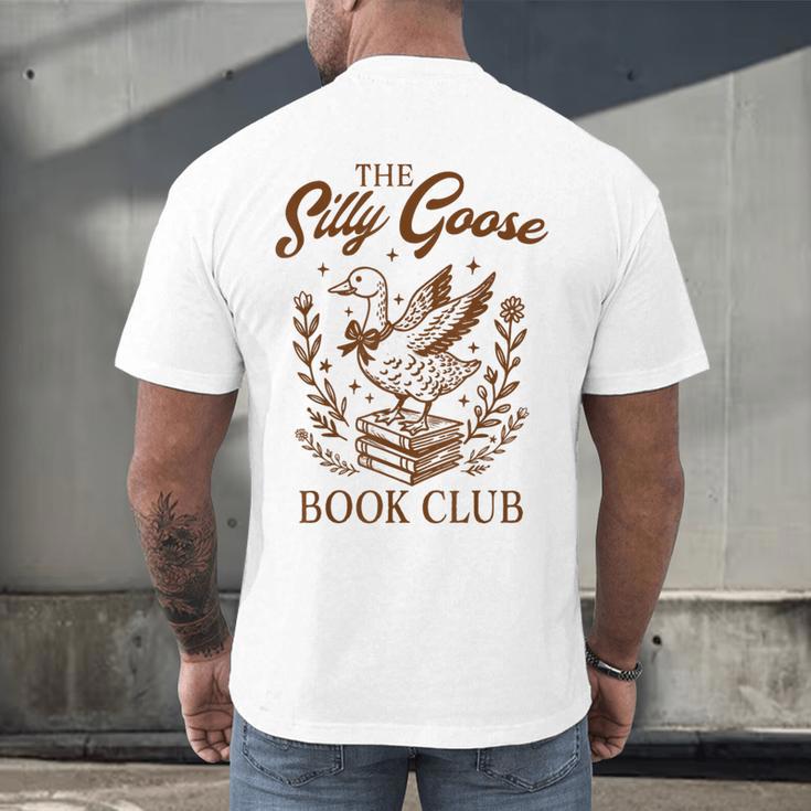 Reading Book Lover Bookish Librarian Silly Goose Book Club Men's Back Print T-Shirt