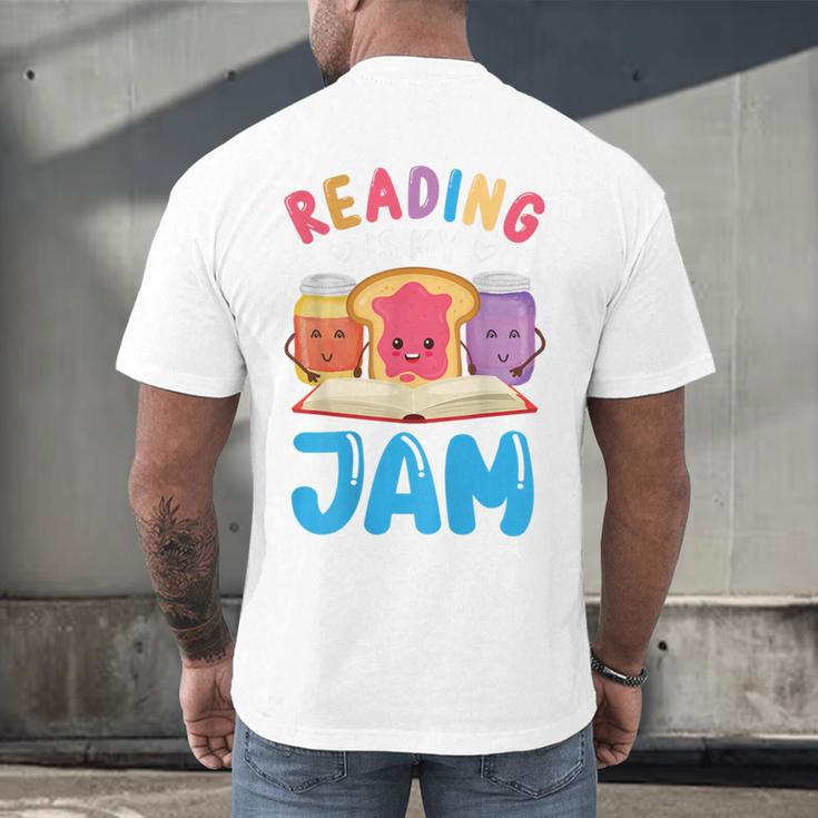 Reading Is My Jam I Love To Read Books Boy Girl Men's Back Print T-Shirt