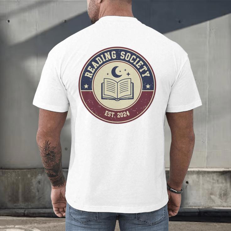 Reading Society Est 2024 Vintage Book Club Men's Back Print T-Shirt Reading Society Est 2024 Vintage Book Club Men's Back Print T-Shirt