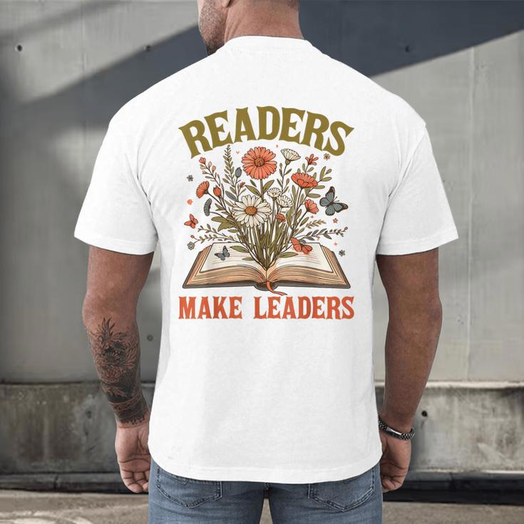 Reading Squad Book Lover Bookish Floral Readers Make Leaders Men's Back Print T-Shirt Reading Squad Book Lover Bookish Floral Readers Make Leaders Men's Back Print T-Shirt