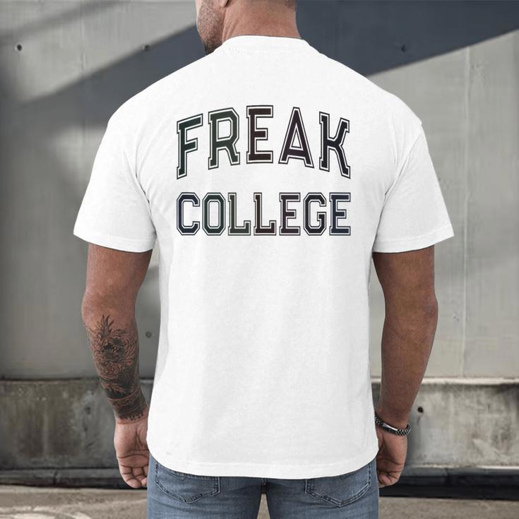 Retro Anti Social FREAK COLLEGE Introvert Stay Away From Me Men's Back Print T-Shirt Retro Anti Social FREAK COLLEGE Introvert Stay Away From Me Men's Back Print T-Shirt