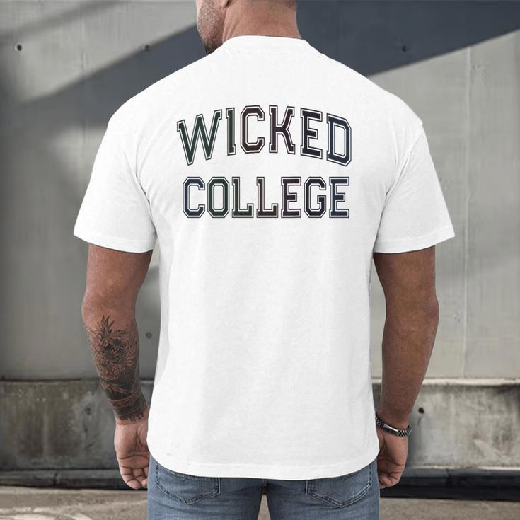 Retro Anti Social WICKED COLLEGE Introvert Stay Away From Me Men's Back Print T-Shirt
