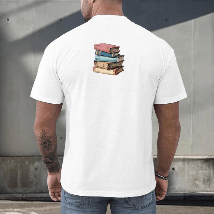 Retro Sometimes I Think I Read Too Much For Book Lover Men's Back Print T-Shirt