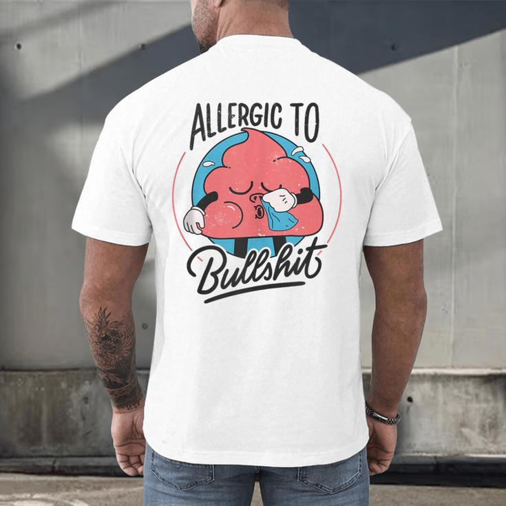 Retro Toon Introvert Sarcasm Anti-Social Nihilism Men's Back Print T-Shirt