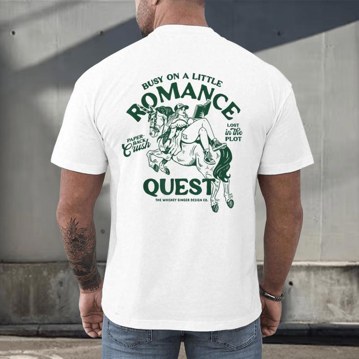Romance Novel Smut Book Lover Bookish Bibliophile Men's Back Print T-Shirt