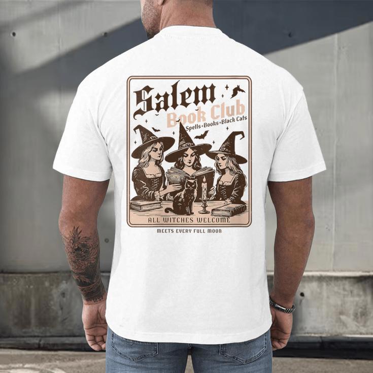 Salem Book Club Bookish Halloween Retro Salem Witch Book Men's Back Print T-Shirt