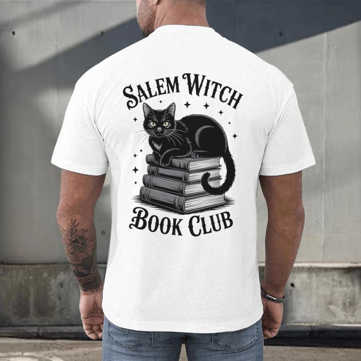 Salem Witch Book Club Bookish Halloween Cat Women Men's Back Print T-Shirt