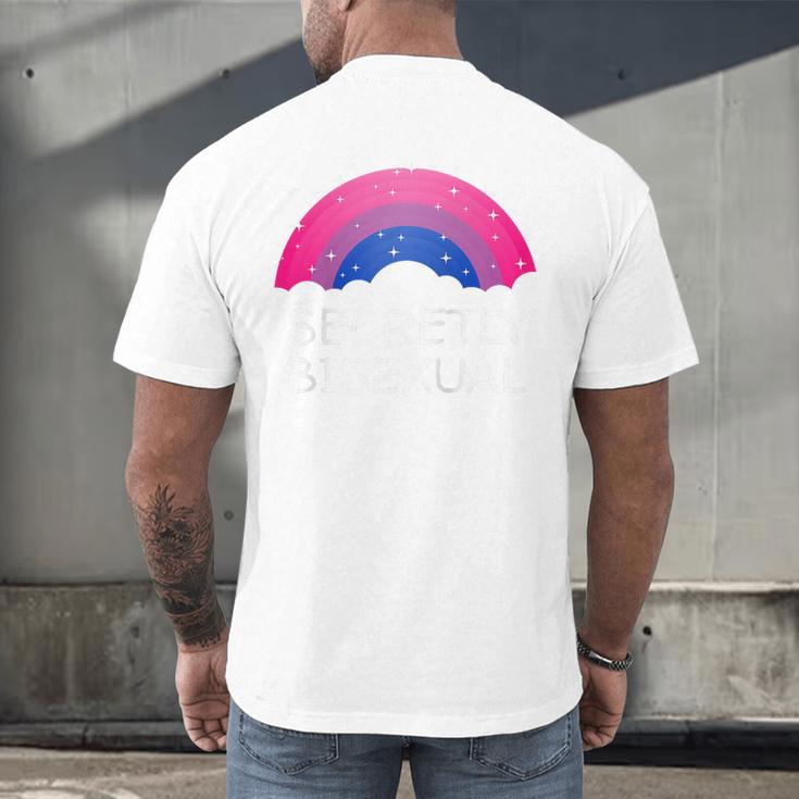 Secretly Bisexual Bi Introvert Bi Pride Antisocial LGBTQ Raglan Baseball Tee Men's Back Print T-Shirt
