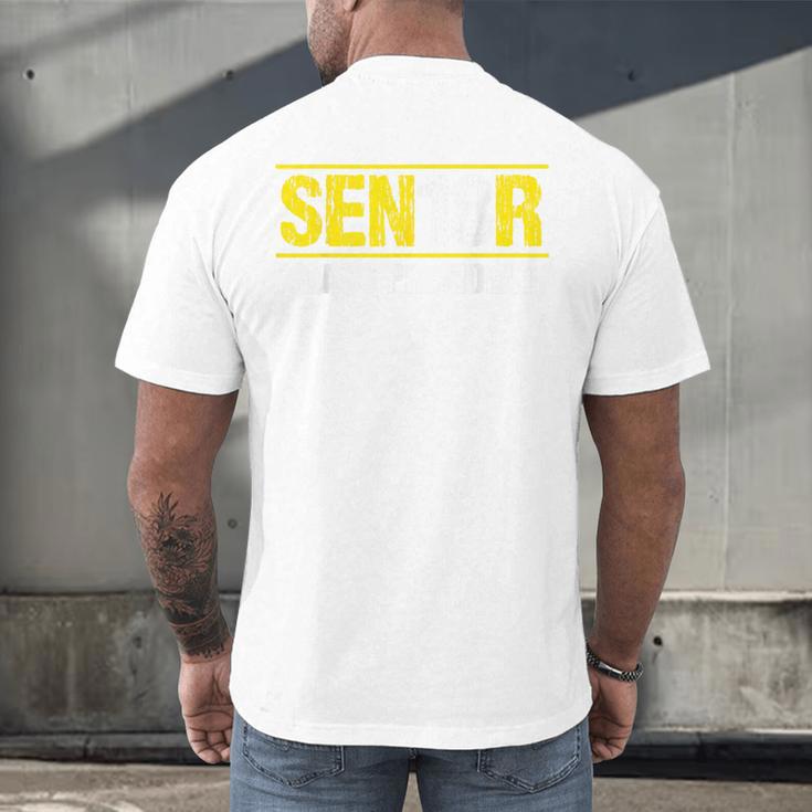 Senior 2018 Class President-School Colors Graduation Men's Back Print T-Shirt