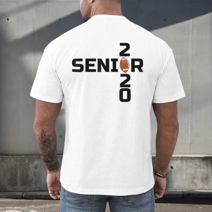 Senior 2020 Football Graduation Shirt Men's Back Print T-Shirt
