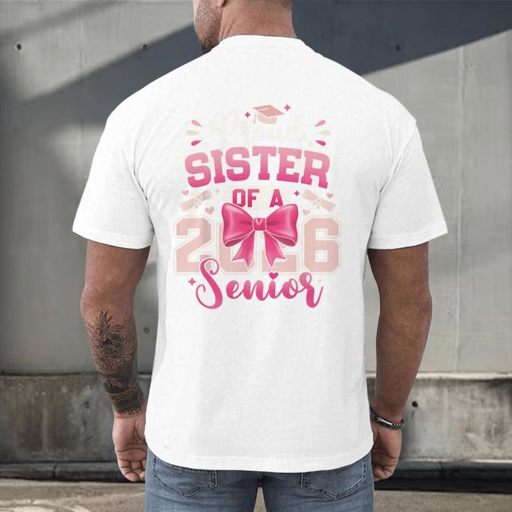 Senior 2026 Class Of 26 Coquette Pink Bow Graduation Sister Men's Back Print T-Shirt