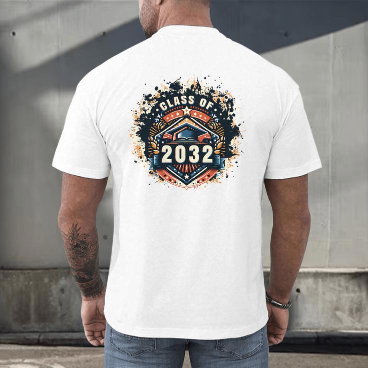 Senior 2032 Class Of 2032 Seniors Graduation 2032 Senior 32 Men's Back Print T-Shirt