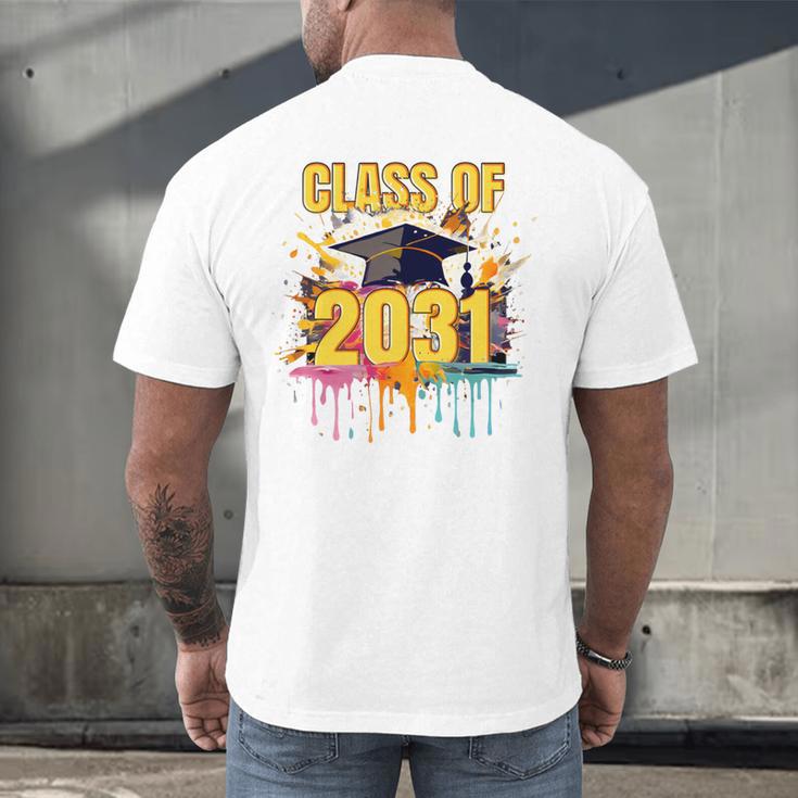 Senior 31 Class Of 2031 Back To School Graduation 2031 Men's Back Print T-Shirt