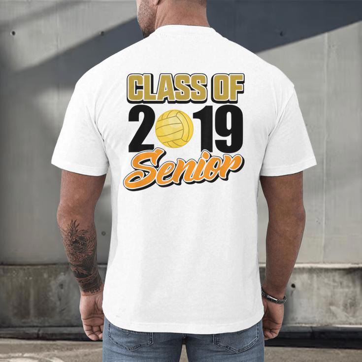 Senior Class Of 2019 Tshirt Graduation School Volleyball Men's Back Print T-Shirt