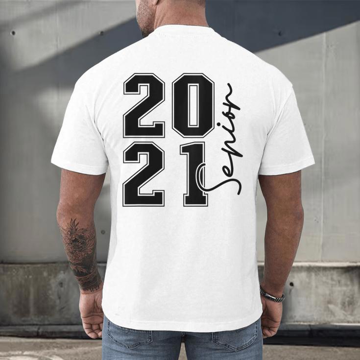 Senior Class Of 2021 Graduation High School College Men's Back Print T-Shirt