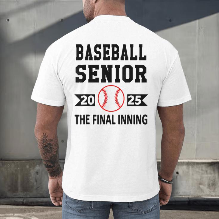 Senior Class Of 2025 Baseball Senior Night Graduation Party Men's Back Print T-Shirt