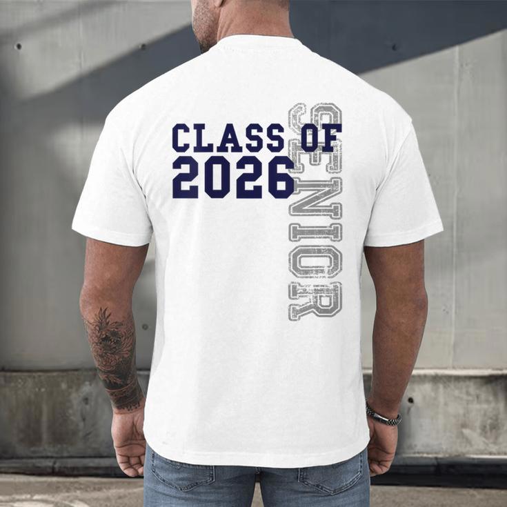 Senior Class Of 2026 Graduation Year High School & College Men's Back Print T-Shirt