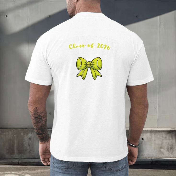 Senior Class Of 2026 Tennis Coquette Bow Graduation Premium Men's Back Print T-Shirt