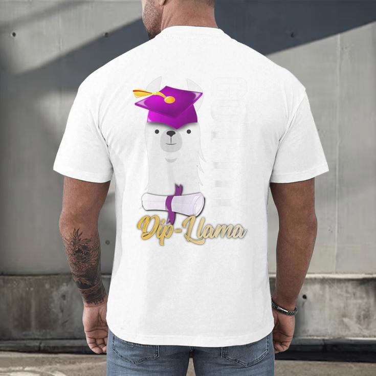 Senior Graduation 2020 Got My Dip-Llama Diploma Llama Pun Men's Back Print T-Shirt