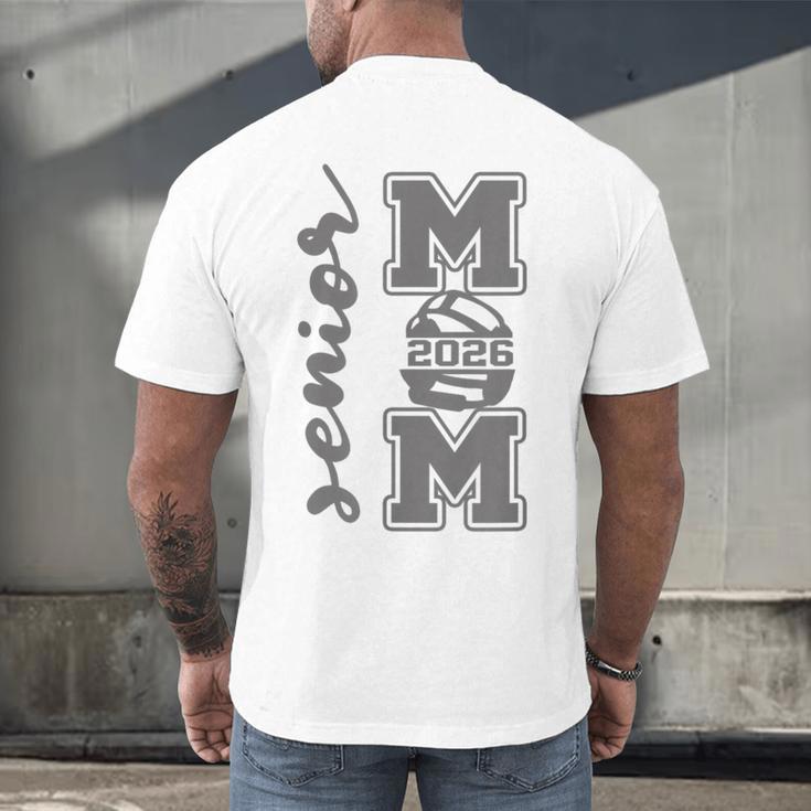 Senior Mom 2026 Wrestling Athlete Proud Parent Graduation Men's Back Print T-Shirt