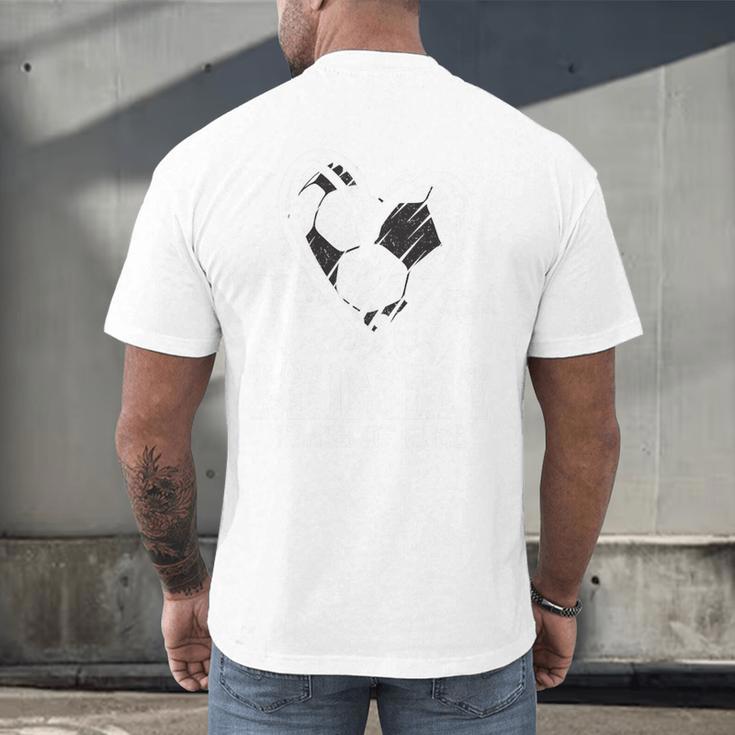 Senior Mommy Class Of 2026 Soccer Graduation Heart Premium Tri-Blend Men's Back Print T-Shirt
