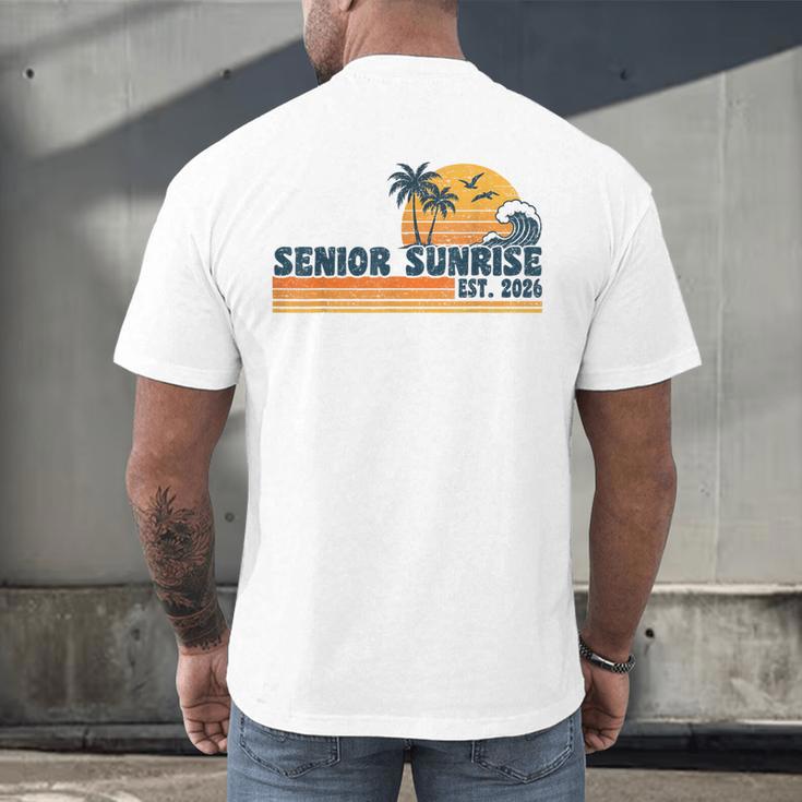 Senior Sunrise 2026 Graduation Cool Retro High School Men's Back Print T-Shirt