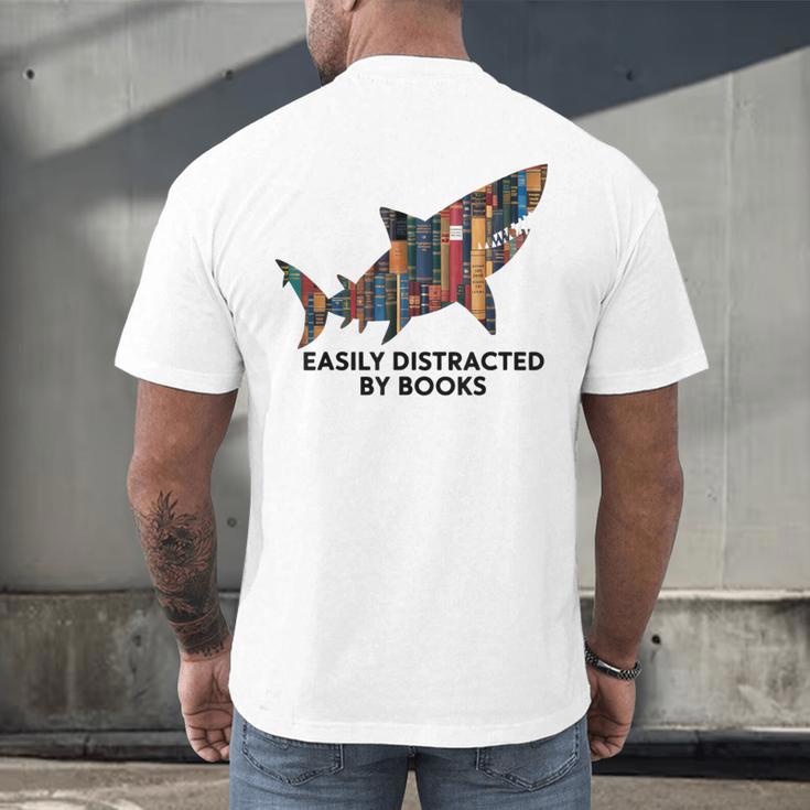 Shark Costume Teens Books Nerds Shark Stuffed Animal Sharks Men's Back Print T-Shirt