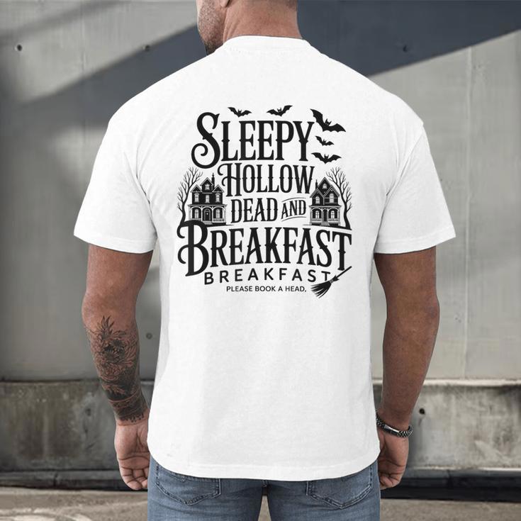 Sleepy Hollow Dead And Breakfast Please Book Ahead Men's Back Print T-Shirt